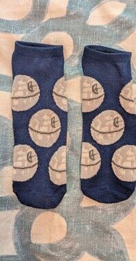 Navy Blue Star Wars Death Star Men's Socks